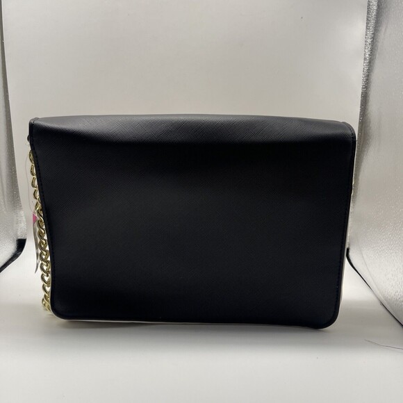 Betsey Johnson Pink Striped Heart Flap Crossbody Bag New - Picture 3 of 9